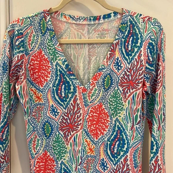 Lilly Pulitzer Christie Dress in Let Minnow Print - Picture 3 of 10